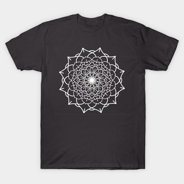 WHITE MANDALA T-Shirt by SianPosy